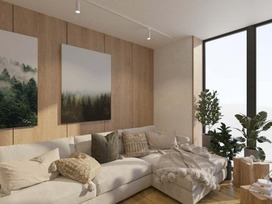 Vizualizace obývací místnosti